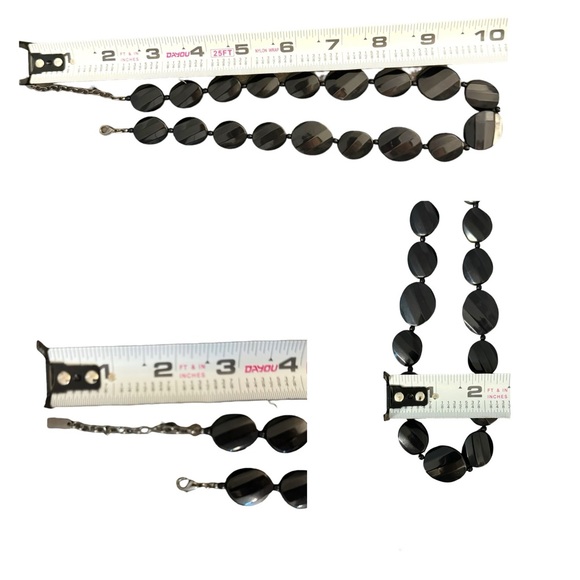 Liz & Co. Black Faceted Oval Bead Statement Piece Necklace - Picture 15 of 15